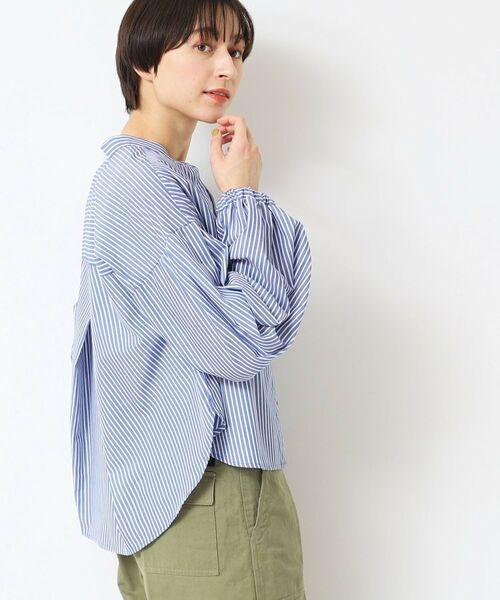 Dessin / デッサン シャツ・ブラウス | 【洗える】バンドカラーストライプシャツ(XS~L) | 詳細8