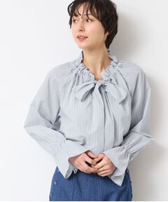 Dessin / デッサン シャツ・ブラウス | 【洗える】ギャザーネックボウタイブラウス