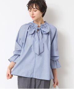 Dessin / デッサン シャツ・ブラウス | 【洗える】ギャザーネックボウタイブラウス
