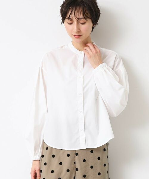 Dessin / デッサン シャツ・ブラウス | 【洗える】バンドカラー袖デザインシャツ（S～L） | 詳細1