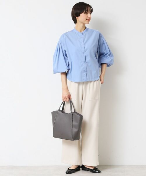 Dessin / デッサン シャツ・ブラウス | 【洗える】バンドカラー袖デザインシャツ（S～L） | 詳細11