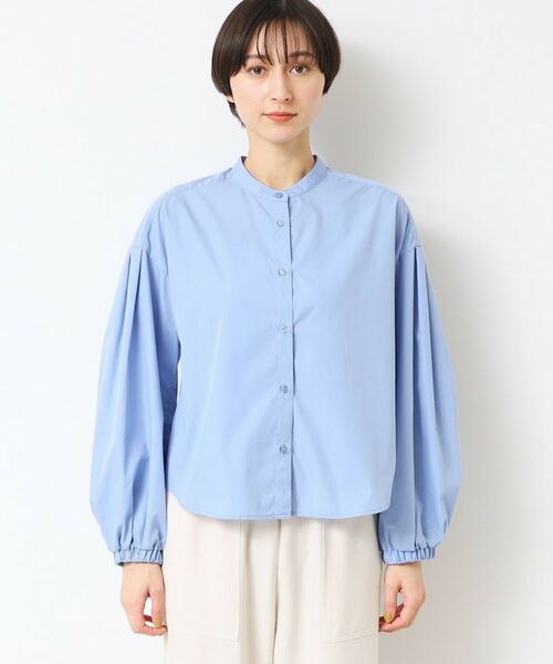 Dessin / デッサン シャツ・ブラウス | 【洗える】バンドカラー袖デザインシャツ（S～L） | 詳細13