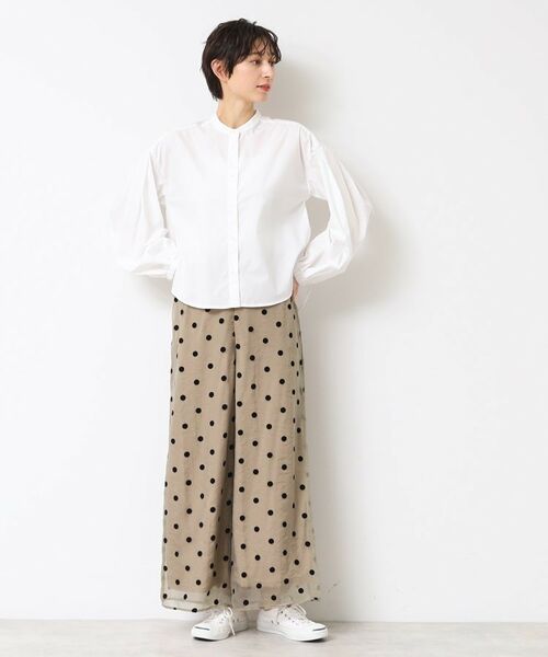 Dessin / デッサン シャツ・ブラウス | 【洗える】バンドカラー袖デザインシャツ（S～L） | 詳細3