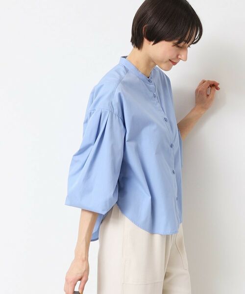 Dessin / デッサン シャツ・ブラウス | 【洗える】バンドカラー袖デザインシャツ（S～L） | 詳細9