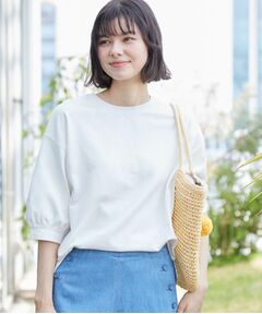 Dessin / デッサン カットソー | 【360度可愛い・洗える】バックヘンリーカットソー（5分袖/XS～L）