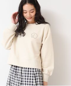 Dessin / デッサン スウェット | 【洗える】スタッズDマーク付きクロップド丈スウェット