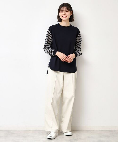 Dessin / デッサン ニット・セーター | 【洗える】スリーブボーダーニット（S～L） | 詳細11