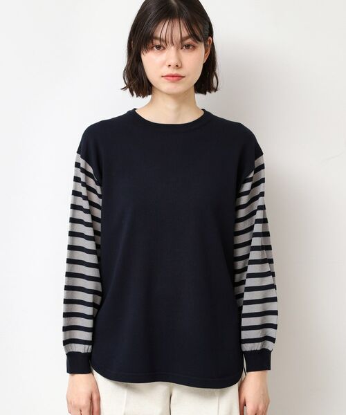 Dessin / デッサン ニット・セーター | 【洗える】スリーブボーダーニット（S～L） | 詳細13