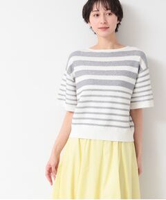 Dessin / デッサン ニット・セーター | 【洗える】スパンコールラメボーダーニット