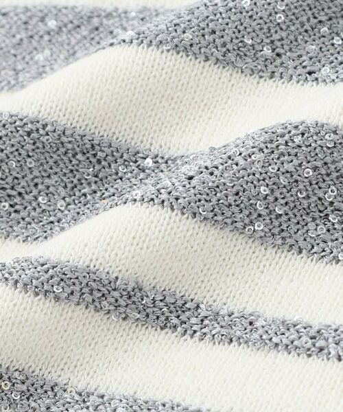 Dessin / デッサン ニット・セーター | 【洗える】スパンコールラメボーダーニット | 詳細4