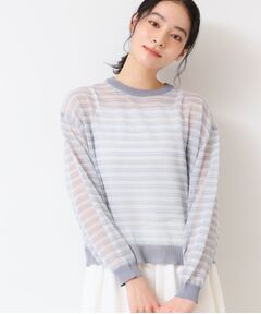 Dessin / デッサン ニット・セーター | 【洗える】シアーカラ―ボーダーニット（S～L）
