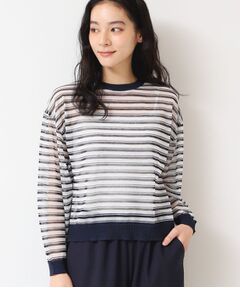 Dessin / デッサン ニット・セーター | 【洗える】シアーカラ―ボーダーニット（S～L）