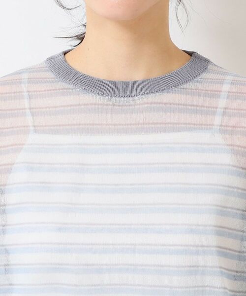 Dessin / デッサン ニット・セーター | 【洗える】シアーカラ―ボーダーニット（S～L） | 詳細12