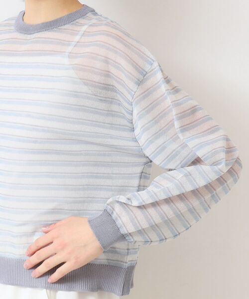 Dessin / デッサン ニット・セーター | 【洗える】シアーカラ―ボーダーニット（S～L） | 詳細13