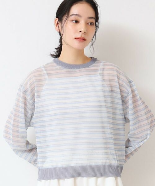 Dessin / デッサン ニット・セーター | 【洗える】シアーカラ―ボーダーニット（S～L） | 詳細5