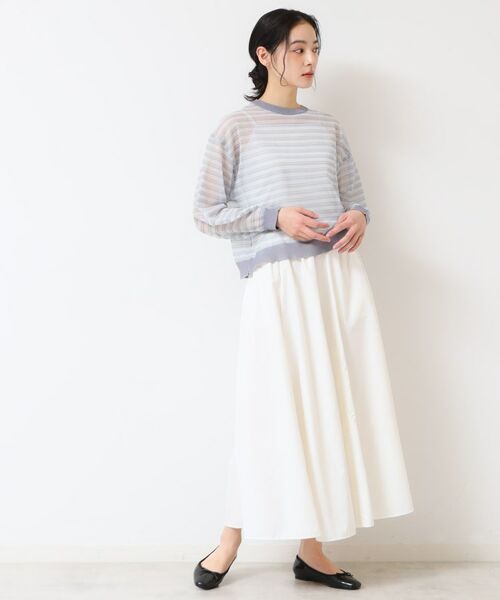 Dessin / デッサン ニット・セーター | 【洗える】シアーカラ―ボーダーニット（S～L） | 詳細7