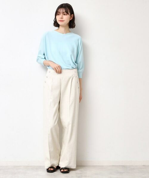 Dessin / デッサン ニット・セーター | 【選べる7色展開・洗える】後ろボタンニットプルオーバー七分袖（XS～L） | 詳細12