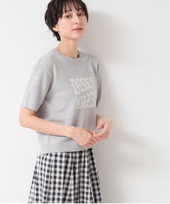 Dessin / デッサン ニット・セーター | 【洗える】ロゴジャカード半袖ニット（S～L）