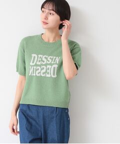 Dessin / デッサン ニット・セーター | 【洗える】ロゴジャカード半袖ニット（S～L）