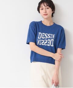 Dessin / デッサン ニット・セーター | 【洗える】ロゴジャカード半袖ニット（S～L）