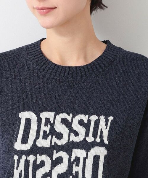 Dessin / デッサン ニット・セーター | 【洗える】ロゴジャカード半袖ニット(S~L) | 詳細20