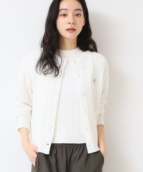 Dessin / デッサン カーディガン・ボレロ | 【洗える】ブークレケーブルカーディガン | 詳細1
