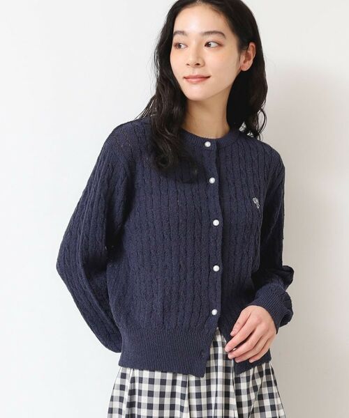 Dessin / デッサン カーディガン・ボレロ | 【洗える】ブークレケーブルカーディガン | 詳細6