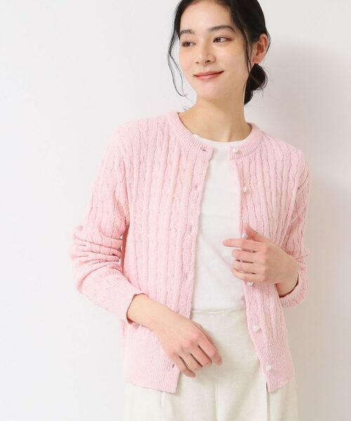 Dessin / デッサン カーディガン・ボレロ | 【洗える】ブークレケーブルカーディガン | 詳細9
