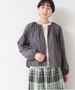 Dessin / デッサン レザーブルゾン・ジャケット | 【洗える】ギャザークルーネックブルゾン（S～L）