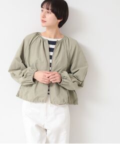 Dessin / デッサン レザーブルゾン・ジャケット | 【洗える】ギャザークルーネックブルゾン（S～L）