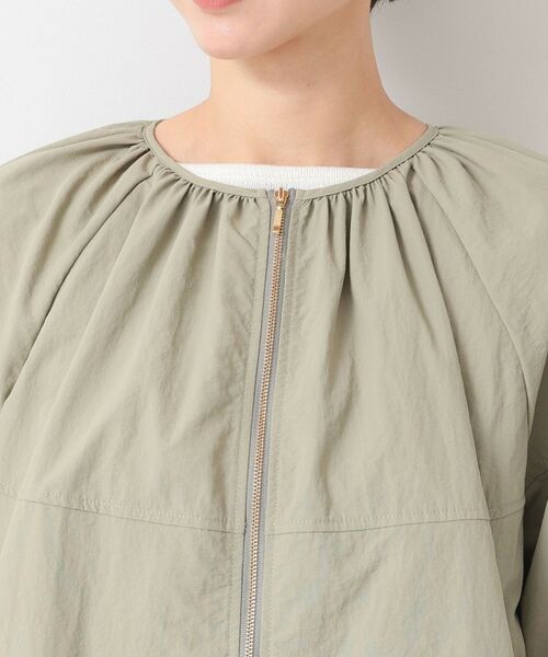 Dessin / デッサン レザーブルゾン・ジャケット | 【洗える】ギャザークルーネックブルゾン(S~L) | 詳細12