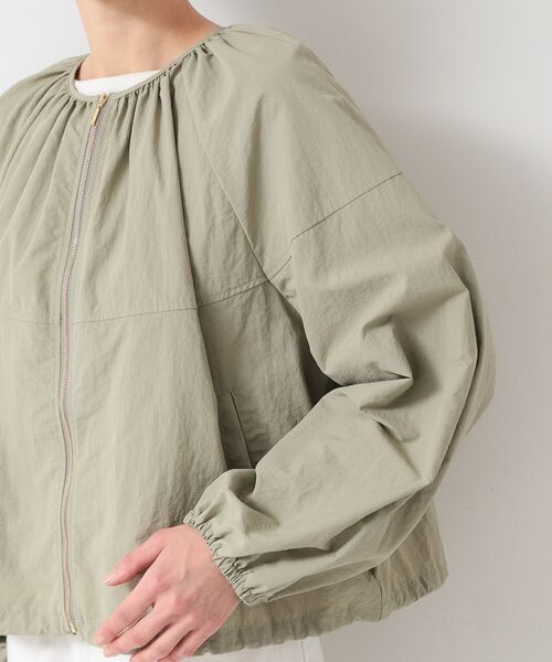 Dessin / デッサン レザーブルゾン・ジャケット | 【洗える】ギャザークルーネックブルゾン(S~L) | 詳細13