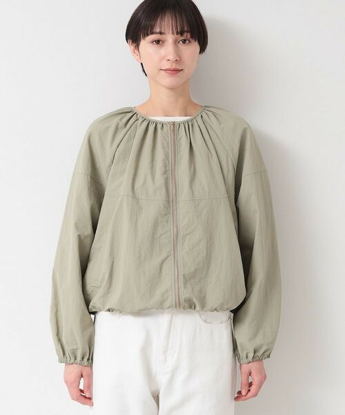 Dessin / デッサン レザーブルゾン・ジャケット | 【洗える】ギャザークルーネックブルゾン(S~L) | 詳細18