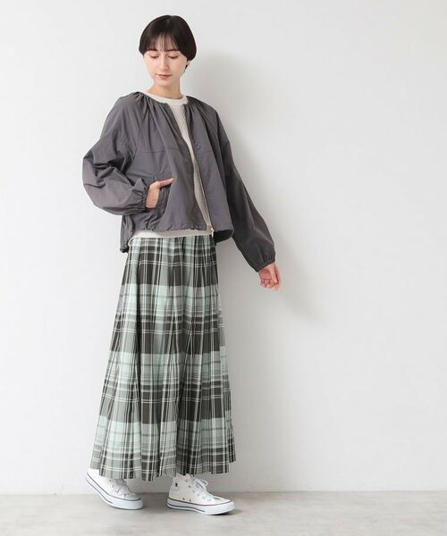 Dessin / デッサン レザーブルゾン・ジャケット | 【洗える】ギャザークルーネックブルゾン(S~L) | 詳細3