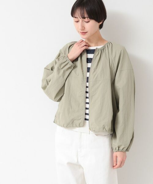 Dessin / デッサン レザーブルゾン・ジャケット | 【洗える】ギャザークルーネックブルゾン(S~L) | 詳細6