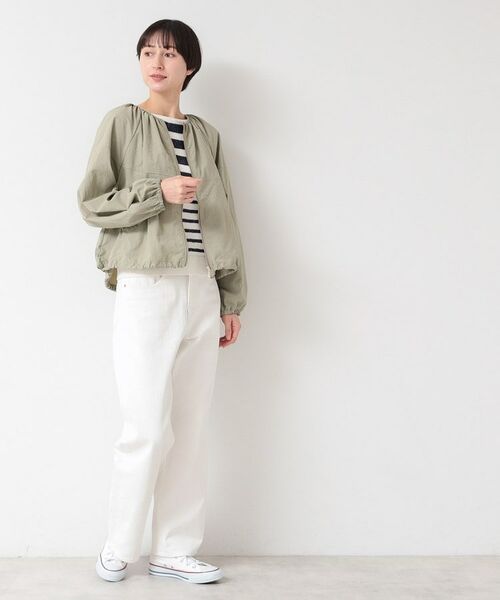 Dessin / デッサン レザーブルゾン・ジャケット | 【洗える】ギャザークルーネックブルゾン(S~L) | 詳細7