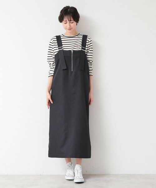 Dessin / デッサン ロング・マキシ丈ワンピース | 【洗える】フロントジップジャンパースカート | 詳細1