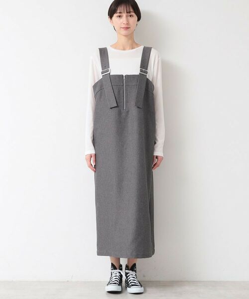 Dessin / デッサン ロング・マキシ丈ワンピース | 【洗える】フロントジップジャンパースカート | 詳細9