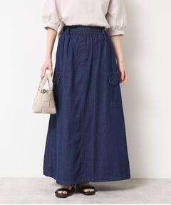 Dessin / デッサン デニムスカート | 【ウエストゴム・洗える】ドロストデニムスカート（S～L）