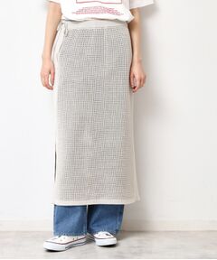Dessin / デッサン ロング・マキシ丈スカート | 【セットアップ可能・ウエストゴム】メッシュニットスカート