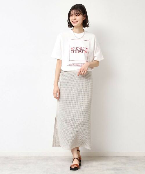 Dessin / デッサン ロング・マキシ丈スカート | 【セットアップ可能・ウエストゴム】メッシュニットスカート | 詳細3