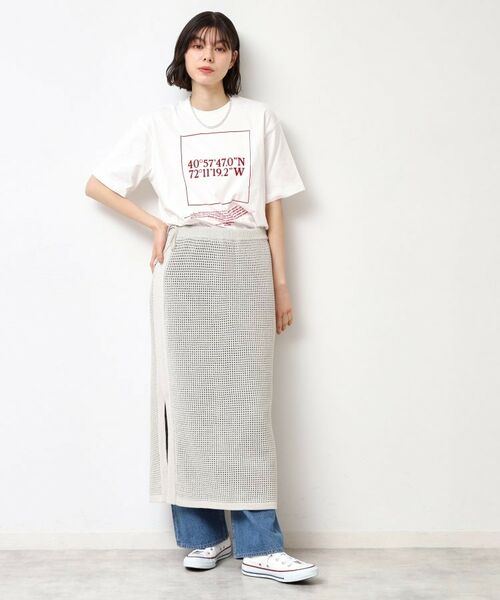 Dessin / デッサン ロング・マキシ丈スカート | 【セットアップ可能・ウエストゴム】メッシュニットスカート | 詳細4