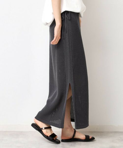 Dessin / デッサン ロング・マキシ丈スカート | 【セットアップ可能・ウエストゴム】メッシュニットスカート | 詳細6