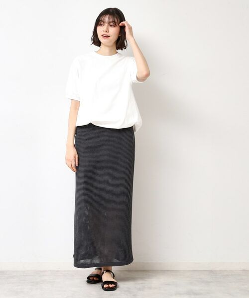 Dessin / デッサン ロング・マキシ丈スカート | 【セットアップ可能・ウエストゴム】メッシュニットスカート | 詳細7