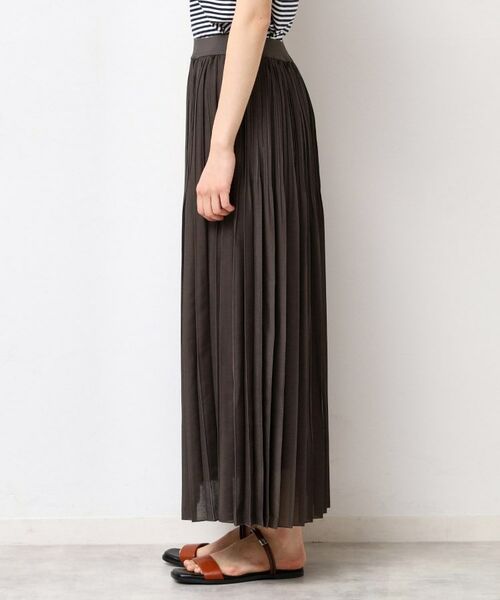Dessin / デッサン ロング・マキシ丈スカート | 【ウエストゴム・洗える】シアーランダムプリーツスカート | 詳細10