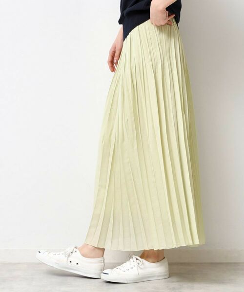 Dessin / デッサン ロング・マキシ丈スカート | 【ウエストゴム・洗える】シアーランダムプリーツスカート | 詳細6