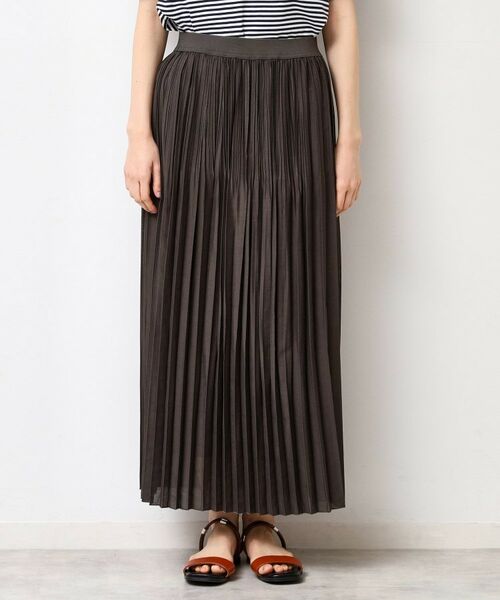 Dessin / デッサン ロング・マキシ丈スカート | 【ウエストゴム・洗える】シアーランダムプリーツスカート | 詳細9