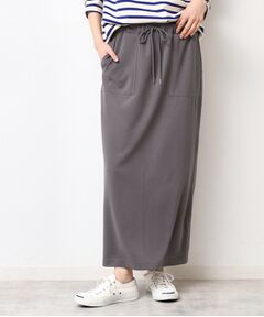 Dessin / デッサン ロング・マキシ丈スカート | 【セットアップ可能・ウエストゴム・洗える】ジョーゼットストレートスカート