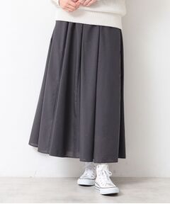 Dessin / デッサン ロング・マキシ丈スカート | 【5色展開・ウエストゴム・洗える】エアリーフレアスカート（XS～L）
