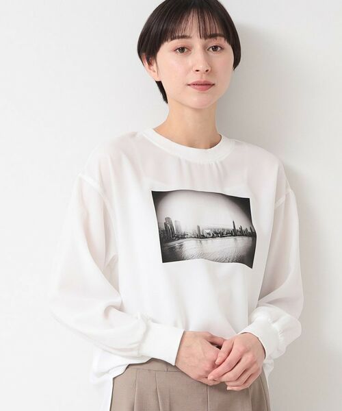 Dessin / デッサン シャツ・ブラウス | 【洗える】バックヘンリープリントブラウス（XS～L） | 詳細1